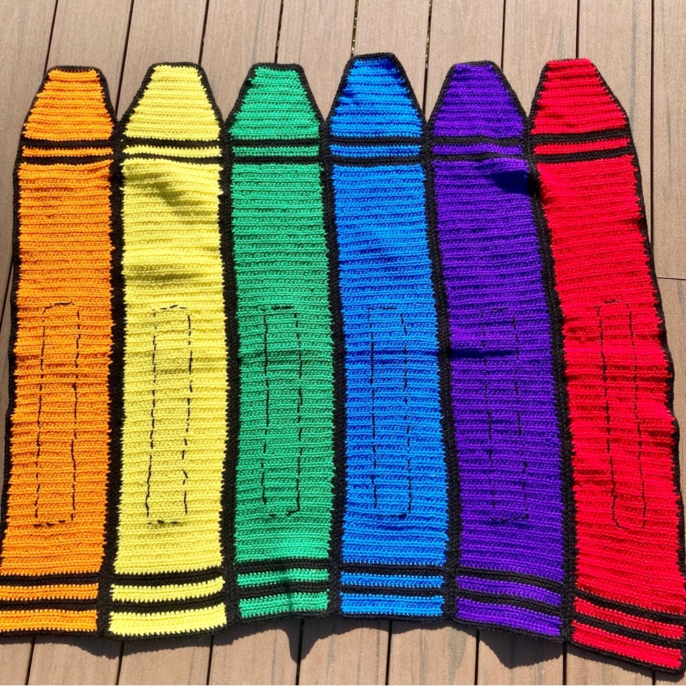 Crayons Afghan Rug - Picture 7 of 12